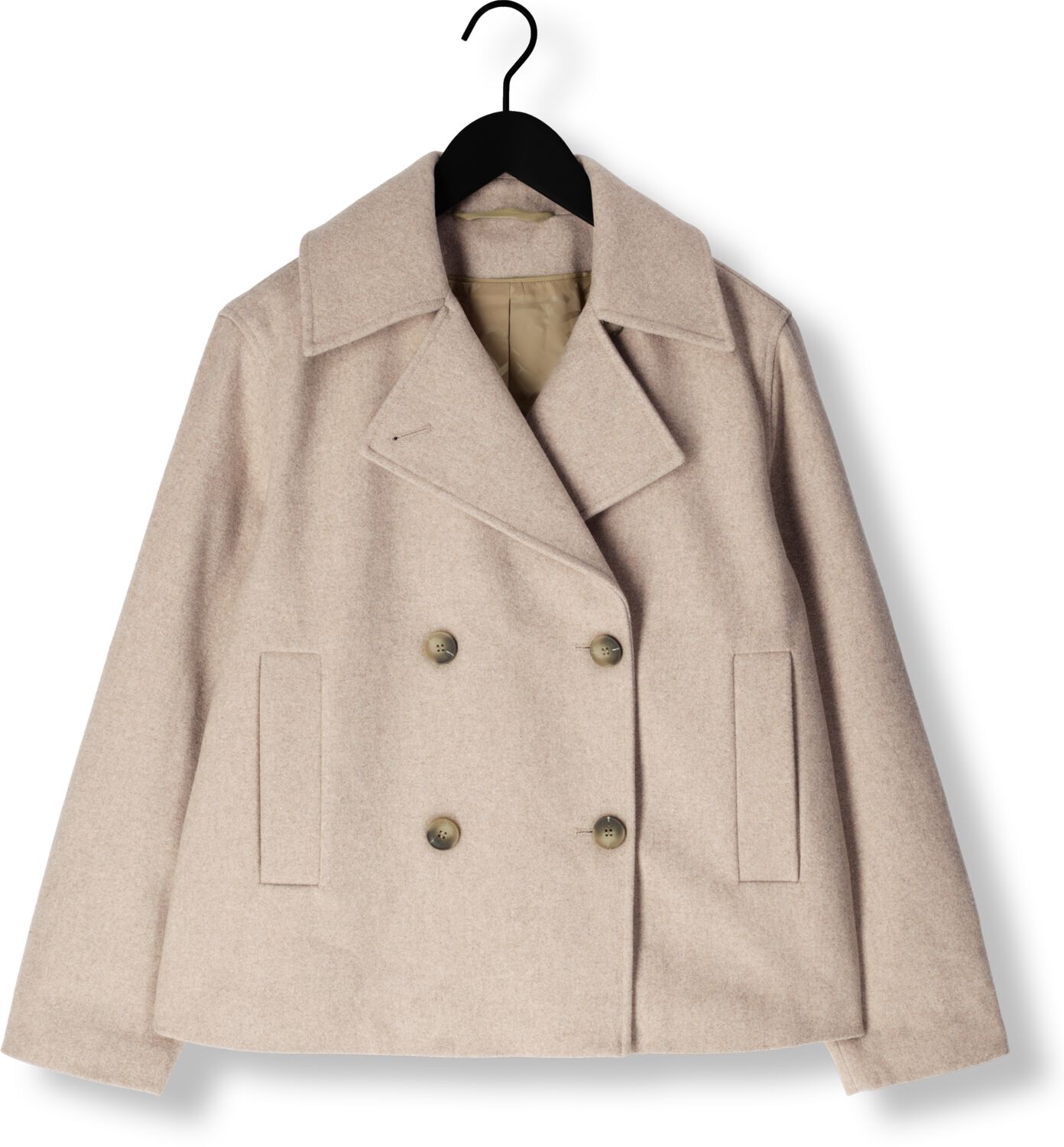 SELECTED FEMME Dames Jassen Slfalma Short Wool Jacket Zand