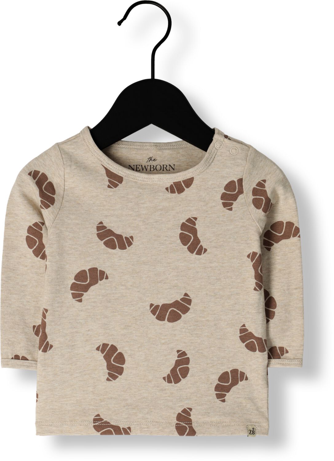 Z8 longsleeve Clyde beige bruin Jongens Katoen Ronde hals All over print 50