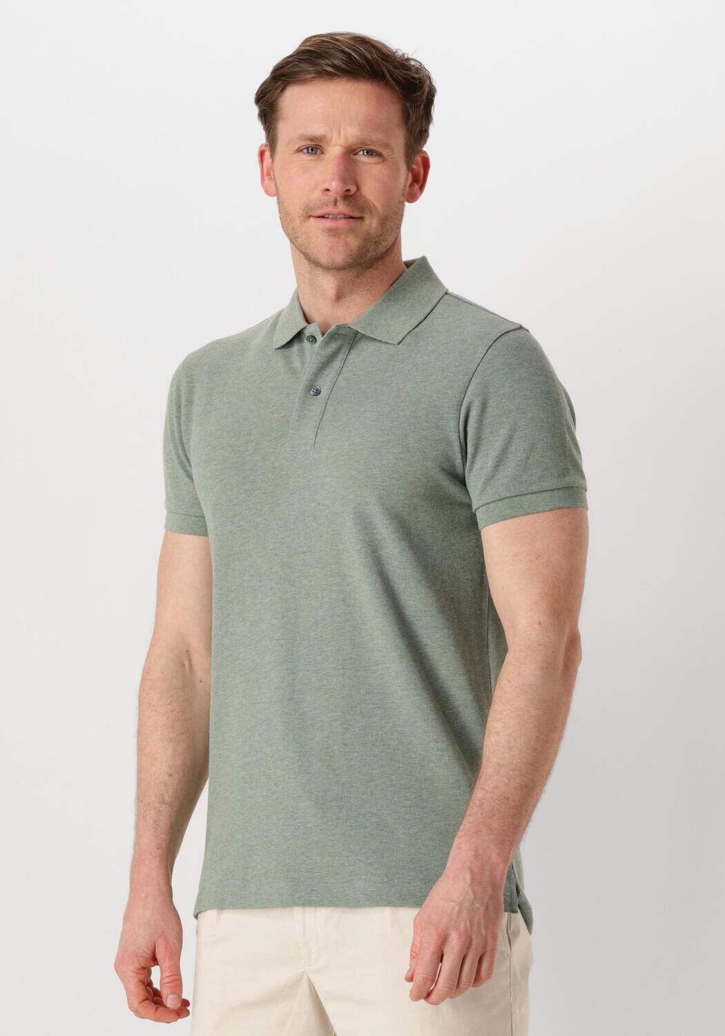 PROFUOMO Heren Polo's & T-shirts Polo Short Sleeve Groen