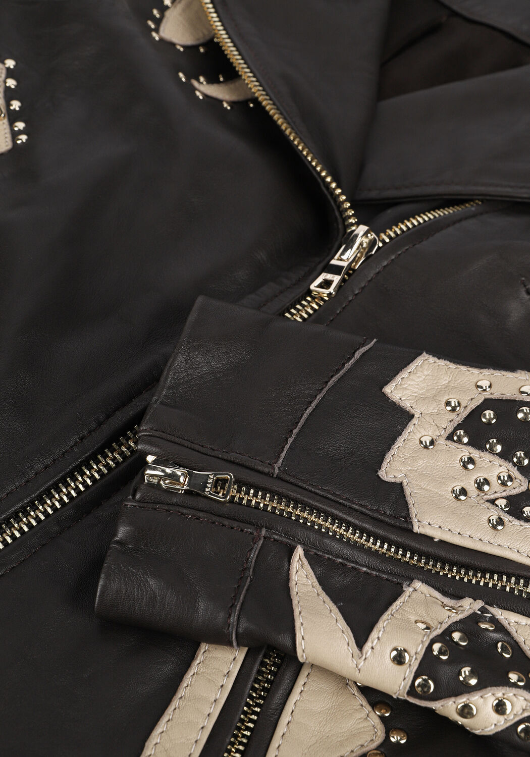 Bruine IBANA Leren jas BABE - large