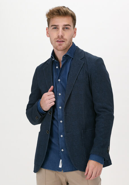 Donkerblauwe PROFUOMO Colbert JACKET KNITTED HO - large