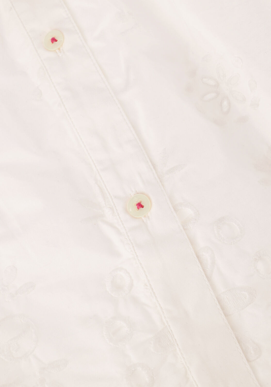 Witte SCOTCH & SODA Blouses CROP SHIRT WITH BRODERIE ANGLAISE IN ORGANIC COTTON - large