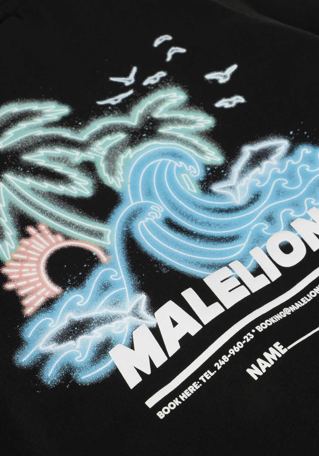 MALELIONS Jongens Polo's & T-shirts Paradise T-shirt Zwart