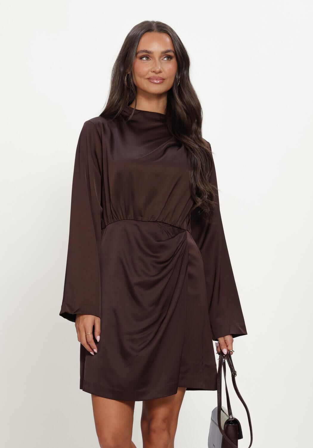 Y.A.S. YAS Dames Jurken Yasbista Ls Dress Bruin
