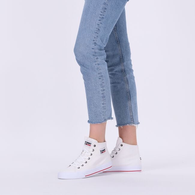 Witte TOMMY HILFIGER Hoge sneakers TOMMY JEANS MIDCUT VULC Witte TOMMY HILFIGER Hoge sneakers TOMMY JEANS MIDCUT VULC - large