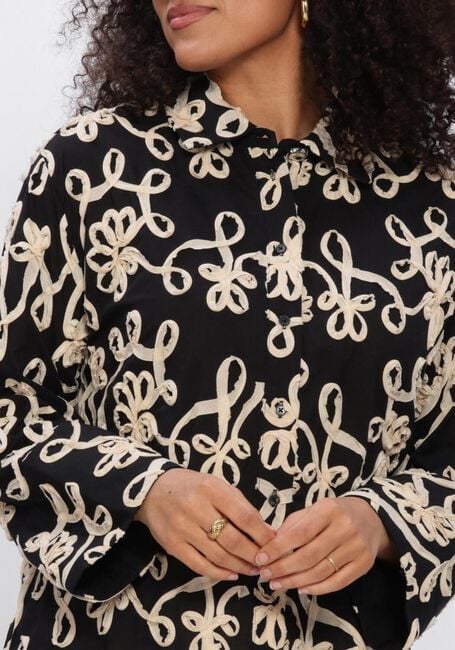 Zwarte OBJECT Blouses OBJROYA L/S LO SHIRT - large