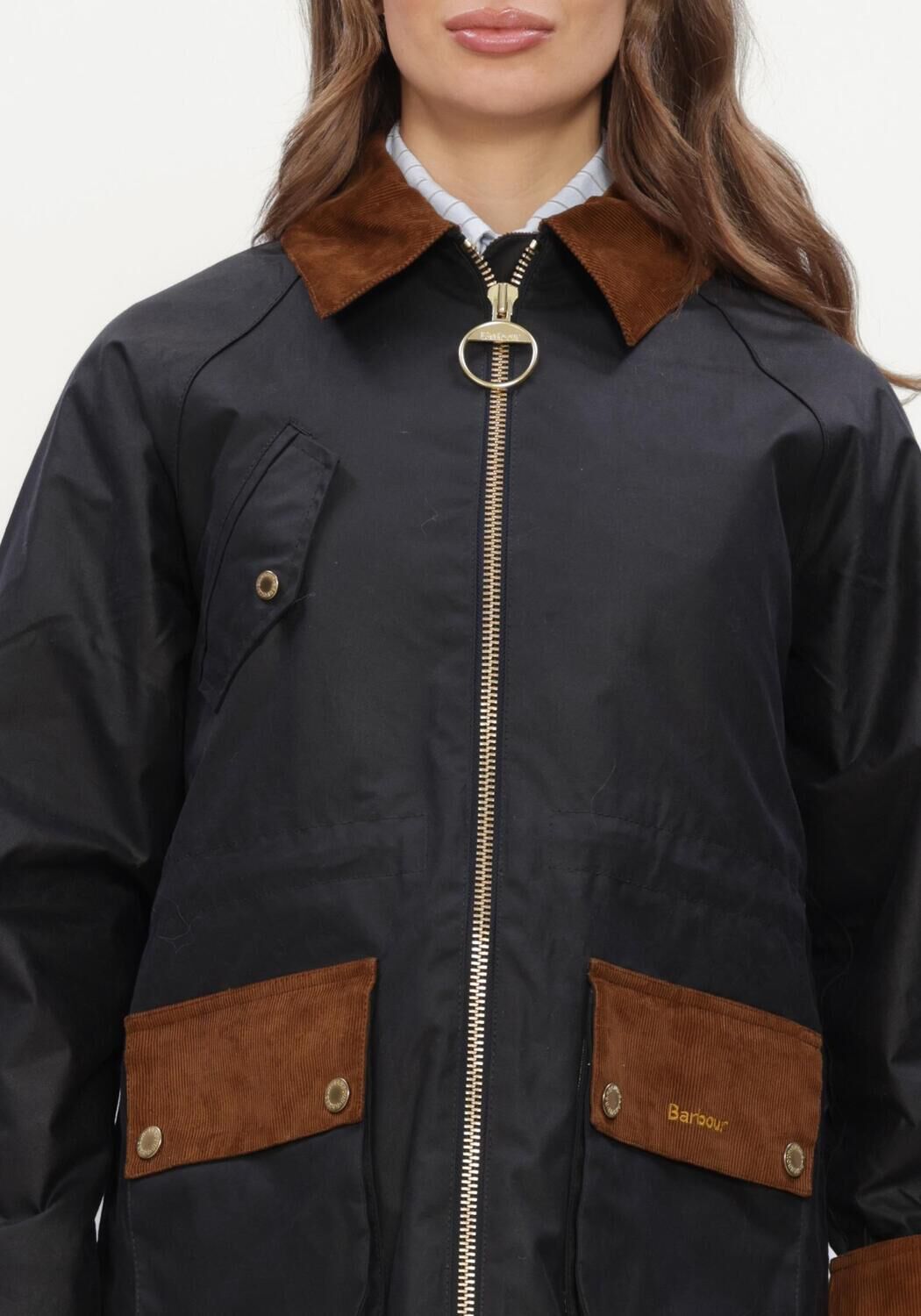 BARBOUR Dames Jassen Treeton Wax Jacket Donkerblauw