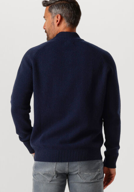 Donkerblauwe BARBOUR Trui GRANGETWON HALF ZIP KNITTED JUMPER - large