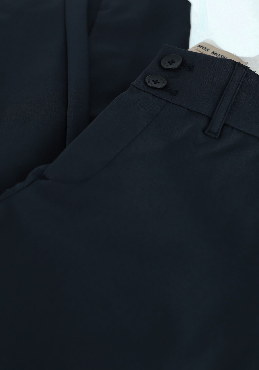 Donkerblauwe MOS MOSH Pantalon BLAKE NIGHT PANT SUSTAINABLE - large