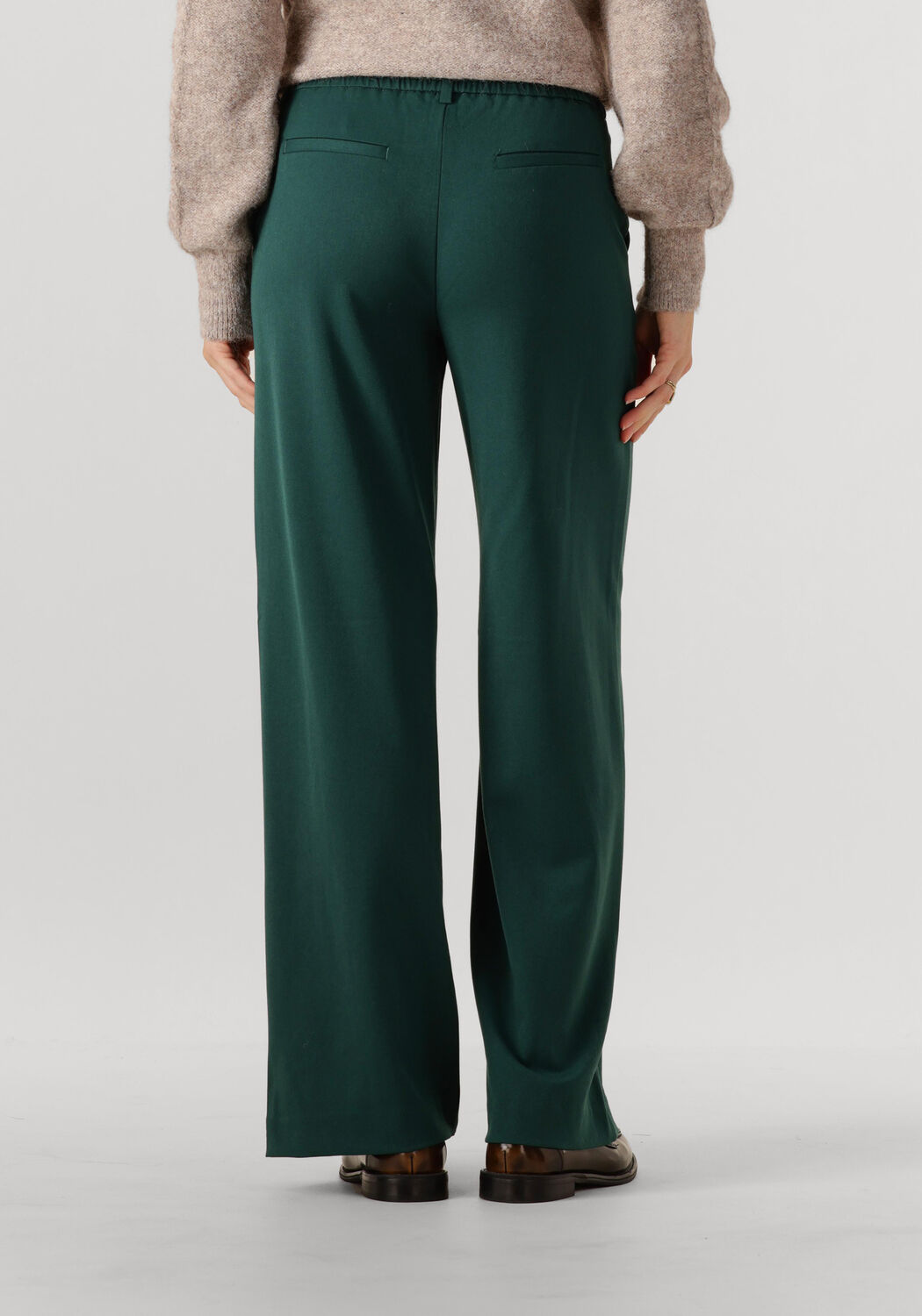 Donkergroene OBJECT Wijde broek OBJLISA WIDE PANT - large