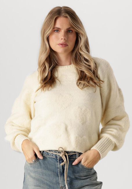 Ecru FABIENNE CHAPOT Trui BIBIAN HEART PULLOVER - large