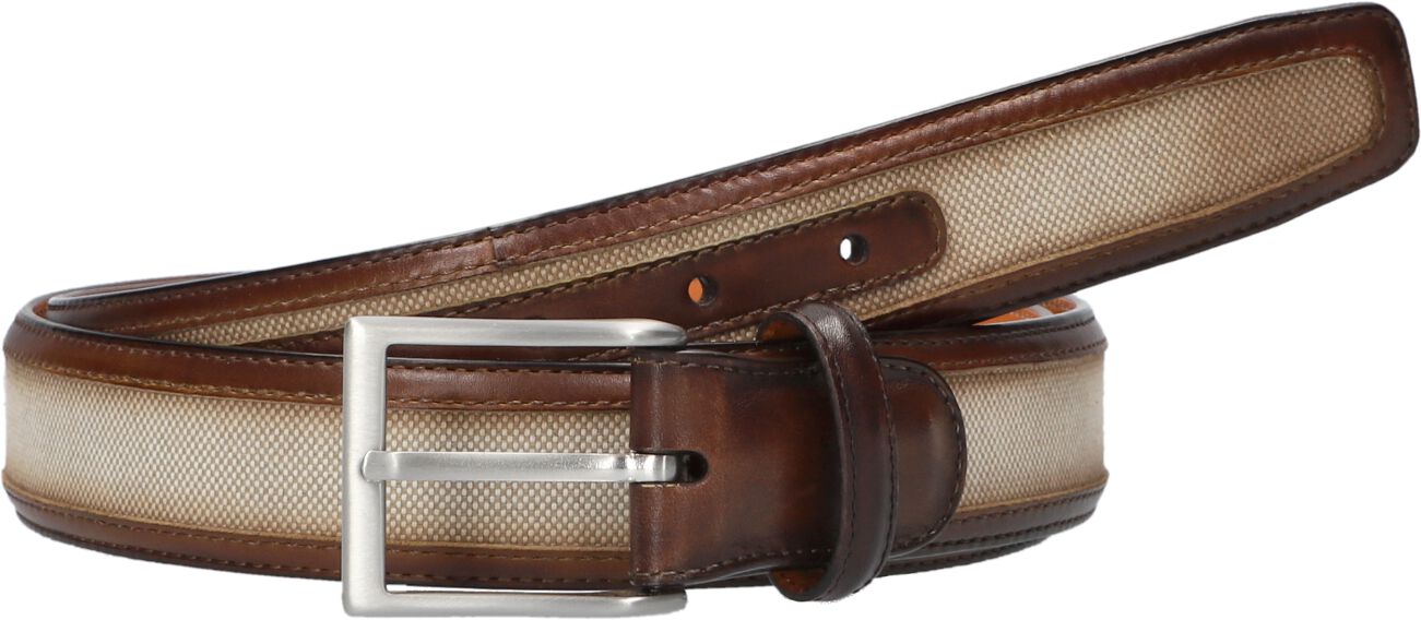 Magnanni Bruine Leren Riem Elegante Stijl Brown Heren