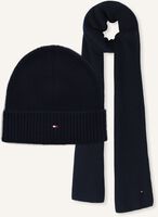 Blauwe TOMMY HILFIGER Muts GP FLAG BEANIE + SCARF - medium