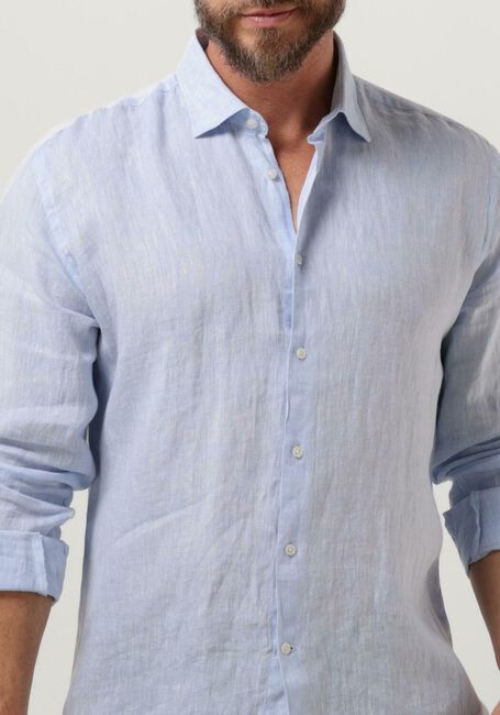 Lichtblauwe GENTI Casual overhemd LINNEN S7054-1120 - large