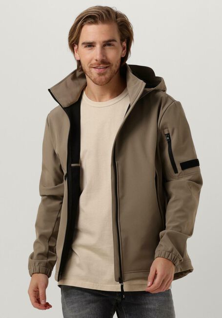 Bruine BUTCHER OF BLUE Jack ROCKSIDE SOFTSHELL JACKET - large