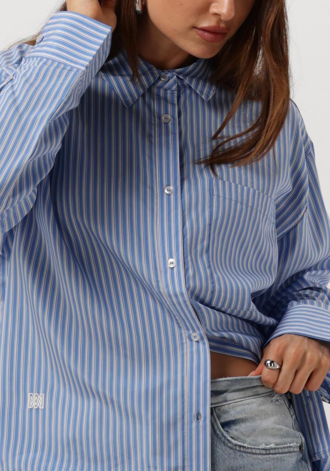 MODSTRÖM Modström Dames Blouses Kadirmd Stripe Shirt Blauw