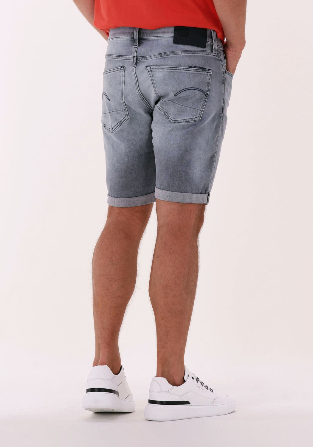 grijze g star raw korte broek 3301 slim short