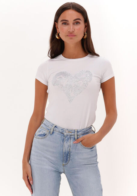 Witte GUESS T-shirt SS GUESS HEART R3 - large