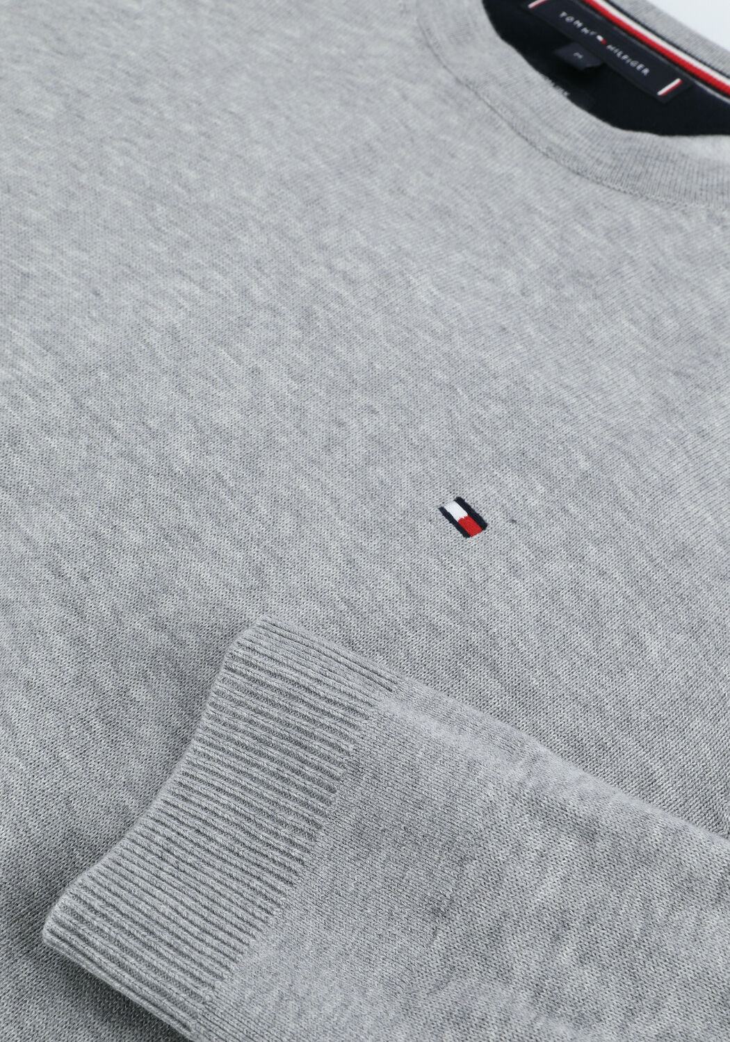 Grijze TOMMY HILFIGER Trui CORE COTTON-SILK CNECK - large