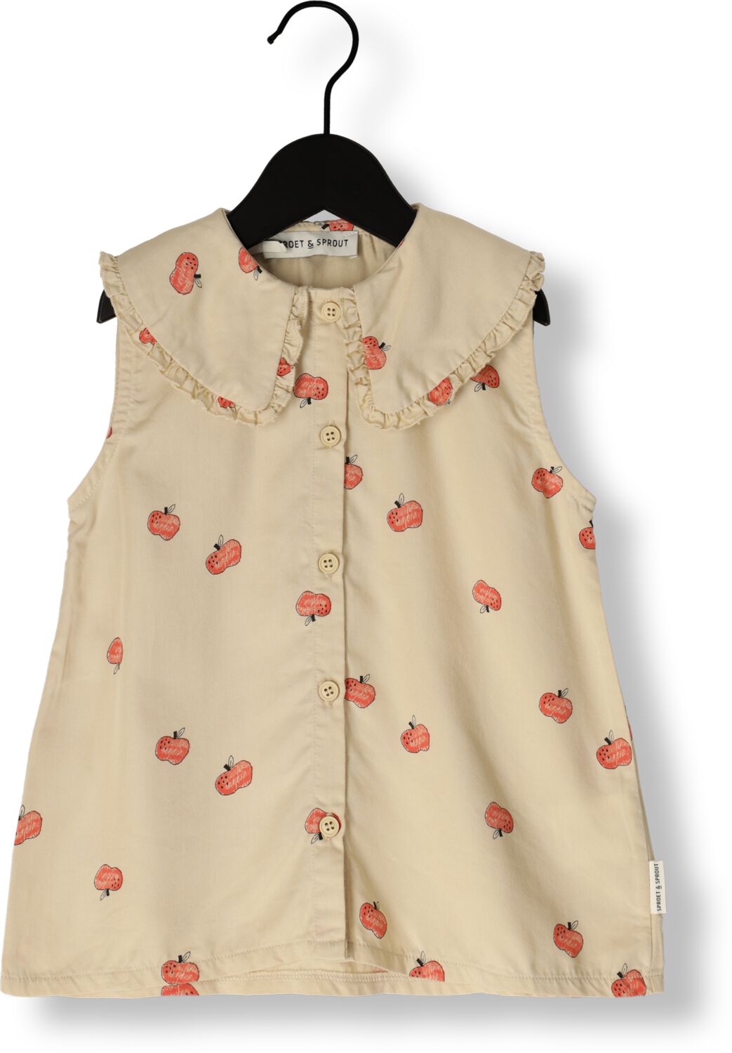 Sproet & Sprout Meisjes Blouses Blouse Aplle Print Beige