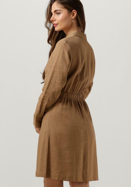 Bruine SELECTED FEMME Mini jurk SLFELOISA LS SHORT SHIRT DRESS - large