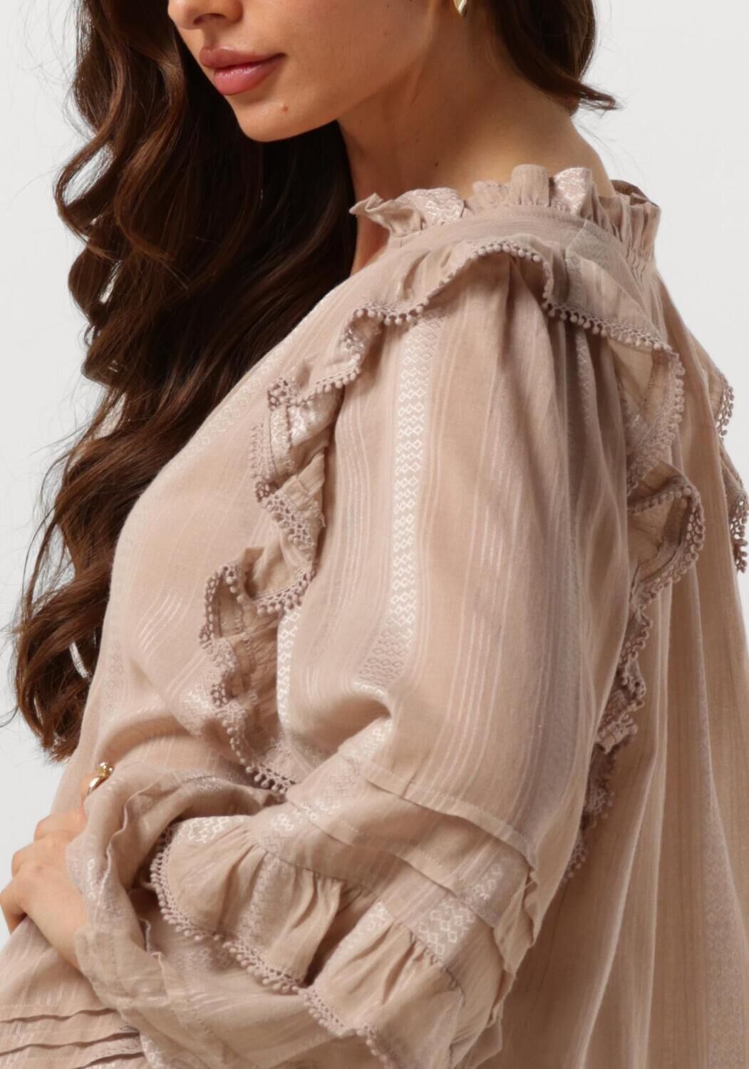 IBANA Dames Blouses Tarlotte Beige