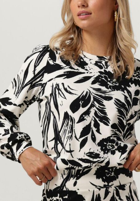 Gebroken wit JANSEN AMSTERDAM Tops & T-shirts HVF198 TOP FLOWER PRINT - large
