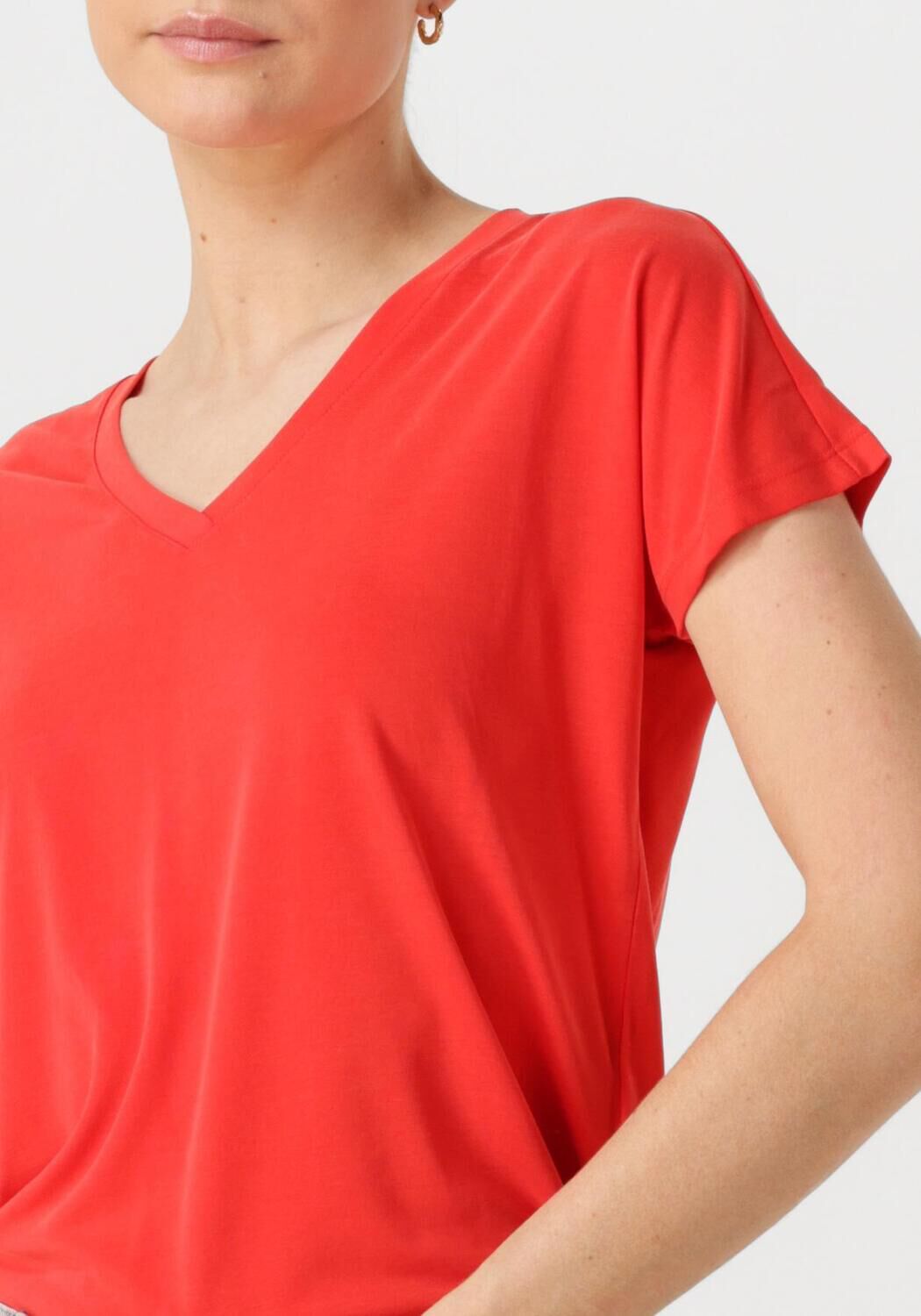 MSCH COPENHAGEN Dames Tops & T-shirts Mschfenya Modal V Neck Tee Oranje
