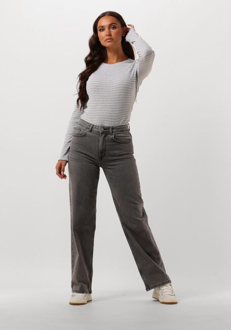 Lichtgrijze SELECTED FEMME Wide jeans SLFALICE HW WID LONG ELOISE GRE JEA - large