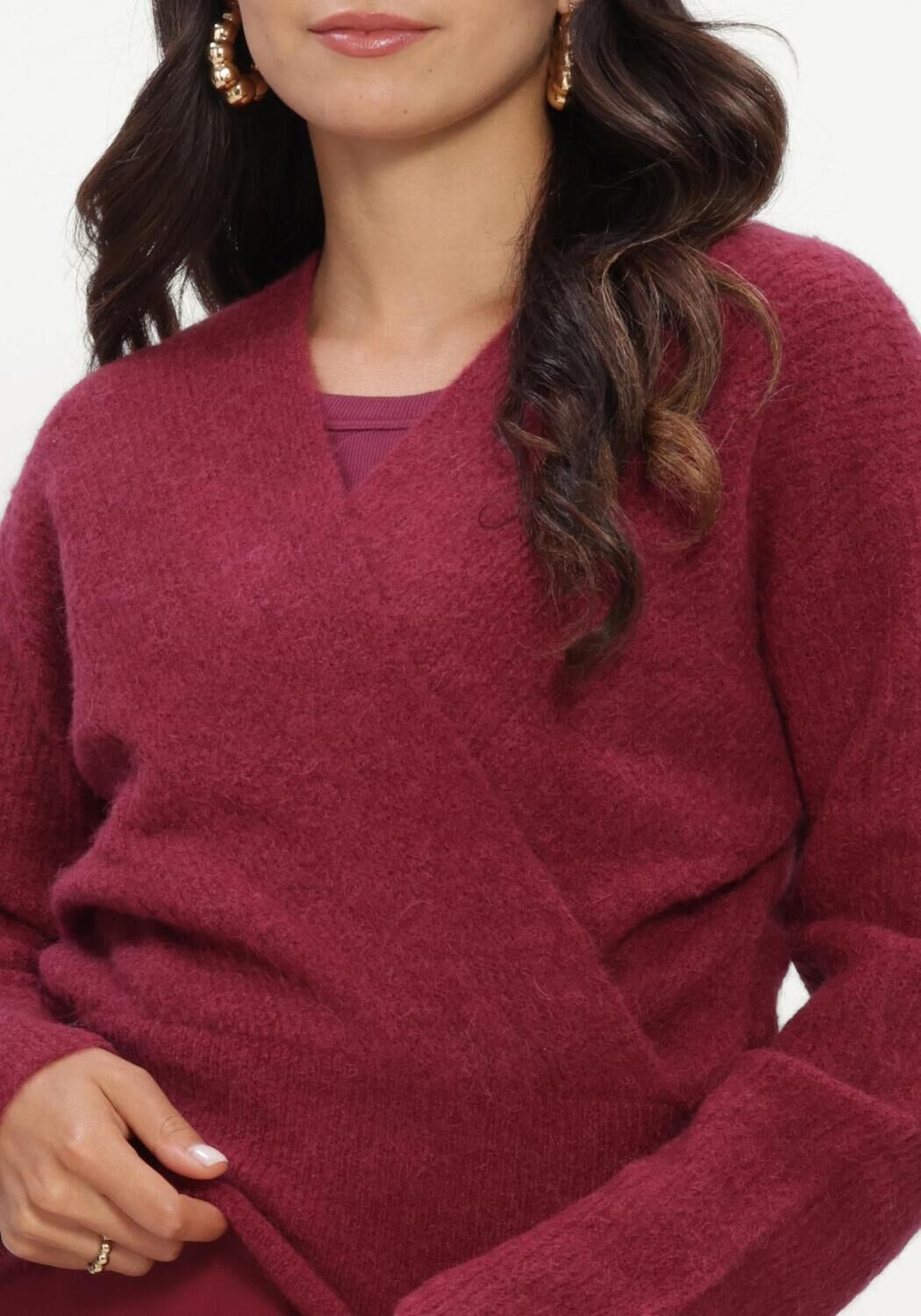 Bordeaux MSCH COPENHAGEN Trui MSCHBONDIE HOPE V PULLOVER - large