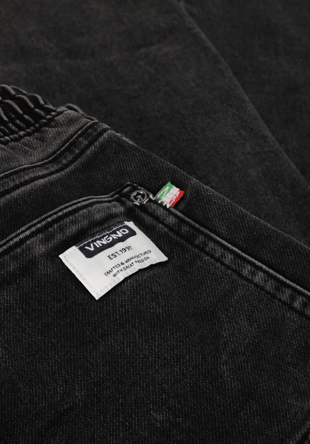 VINGINO Jongens Jeans Davino Cargo Zwart