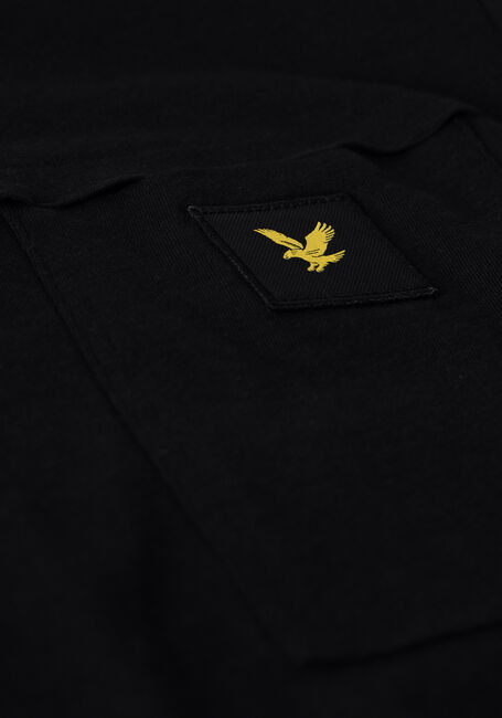 Zwarte LYLE & SCOTT T-shirt OVERSIZED PANELLED POCKET TEE - large