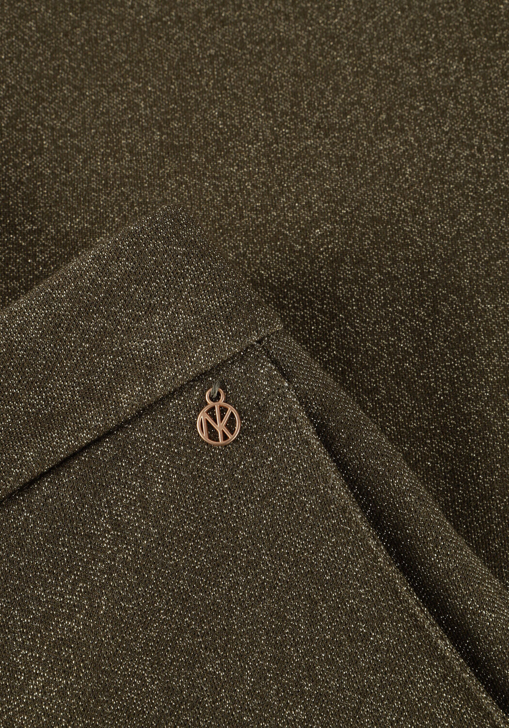 Olijf NUKUS Wijde broek BRITT PANTS LUREX - large