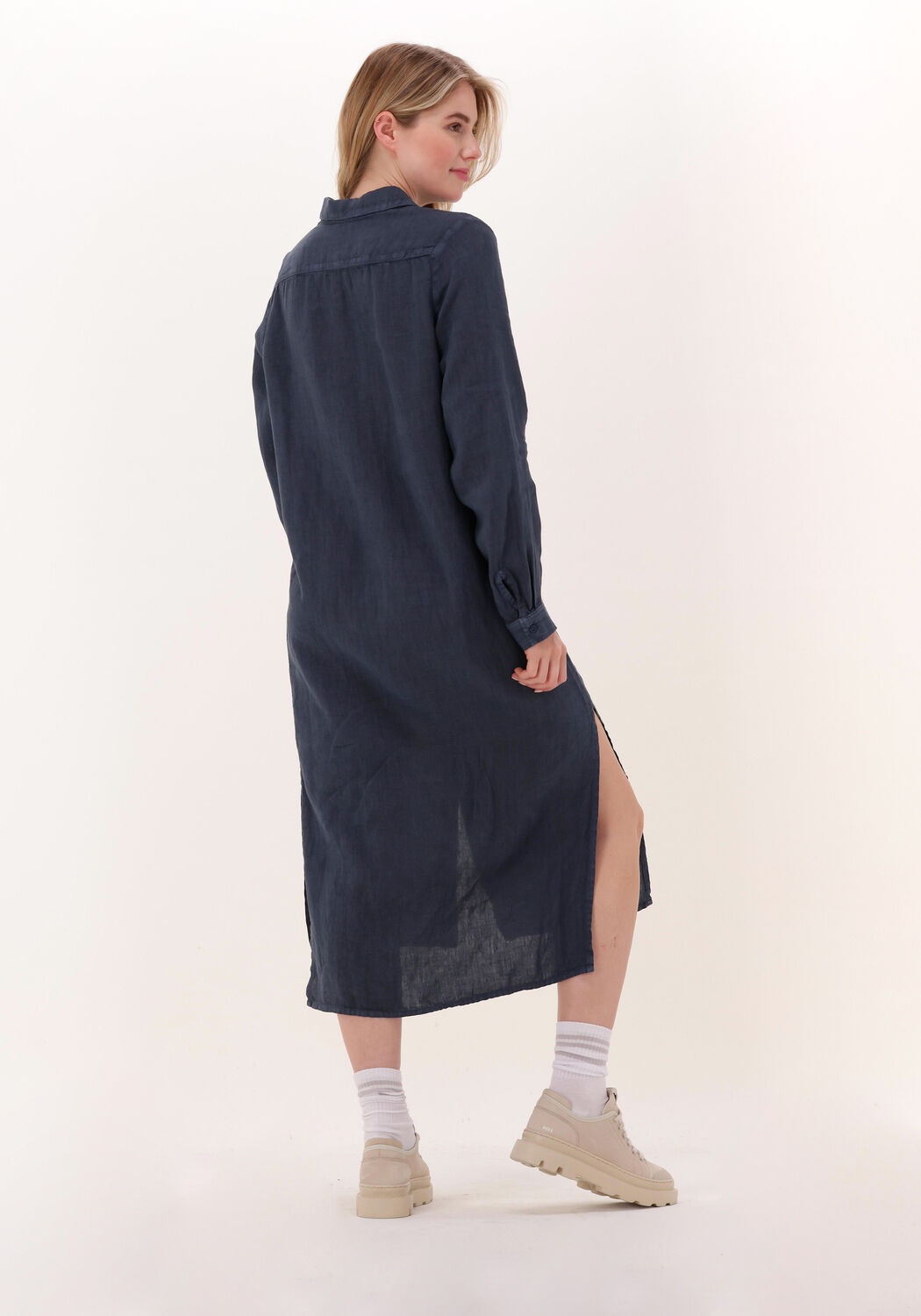 donkerblauwe penn ink midi jurk s22w455ltd5ltd
