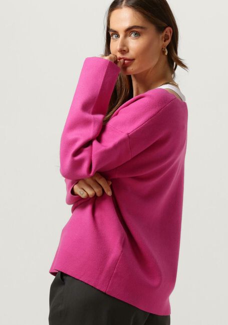 Roze OBJECT Trui OBJREYNARD V-NECK PULLOVER - large