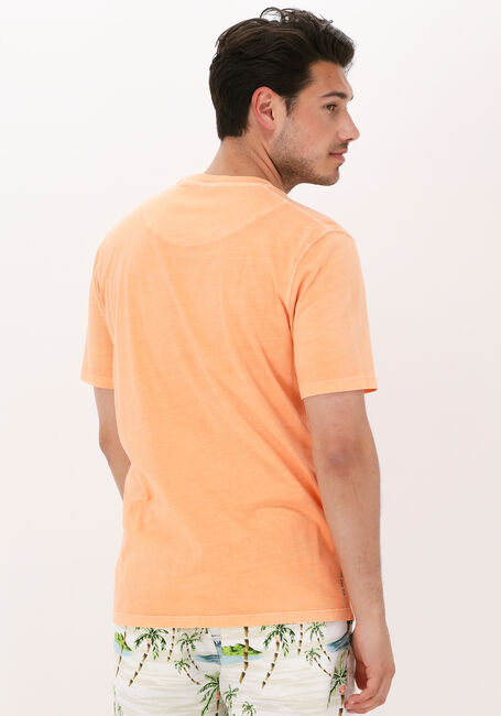 Oranje SCOTCH & SODA T-shirt GARMENT-DYED CREWNECK TEE WITH EMBROIDERY LOGO - large