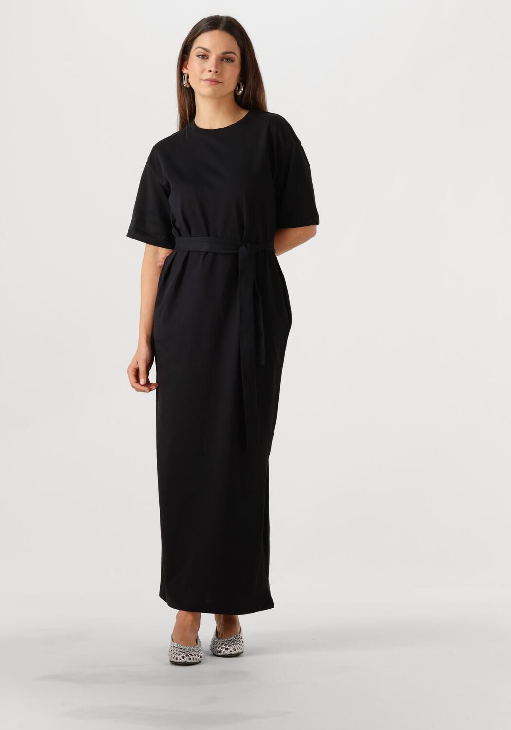 SELECTED FEMME Dames Jurken Slfessential Ss Pocket Ankle Dress Zwart