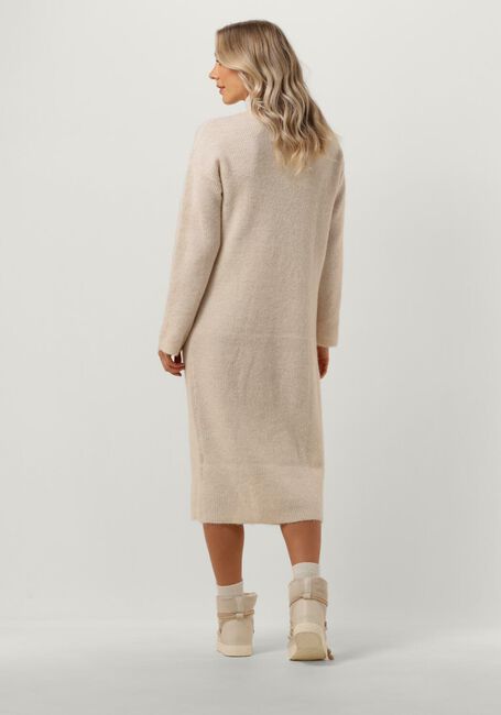 Beige SELECTED FEMME Midi jurk SLFMALINE LS KNIT DRESSHIGH NECK - large