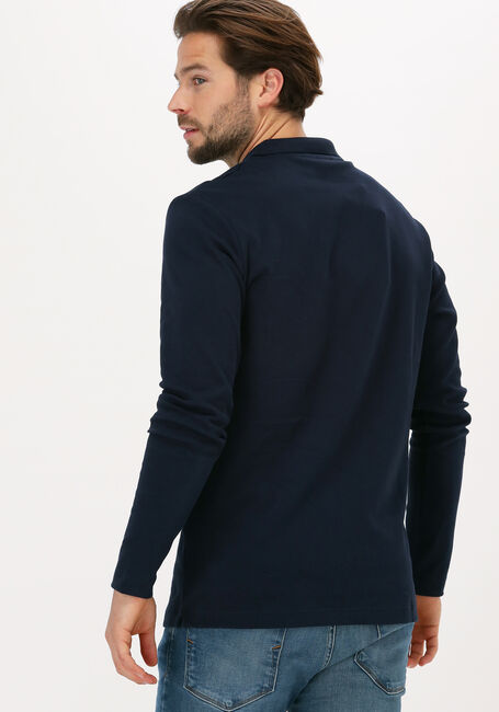 Donkerblauwe SELECTED MEN Polo SLHPARIS LS POLO B NOOS - large