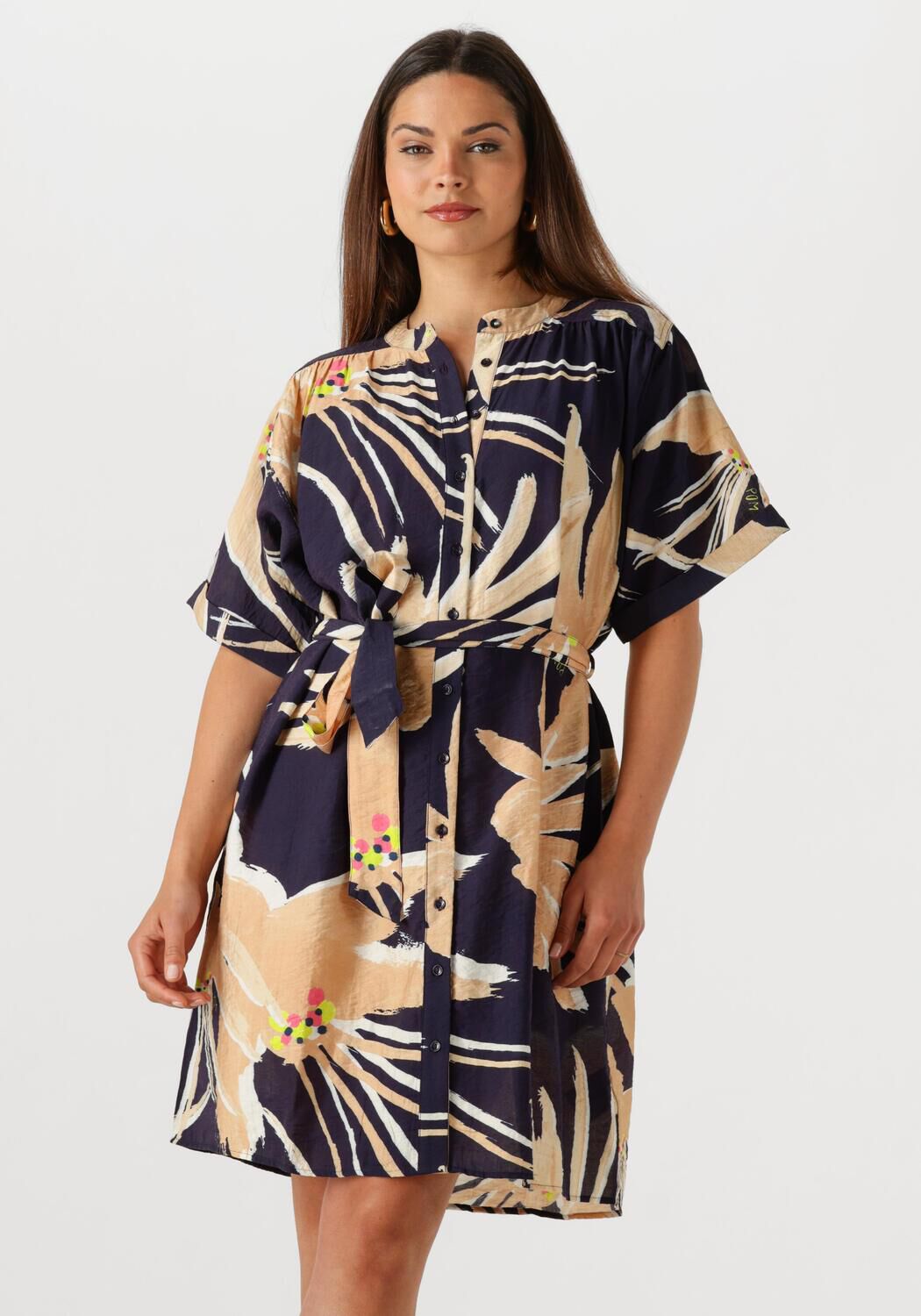 POM AMSTERDAM Dames Jurken Artisan Dress Beige
