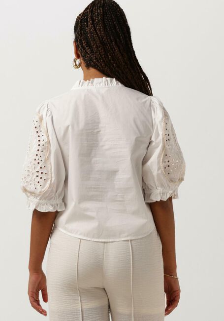 Witte OBJECT Blouses OBJBRODERA S/S TOP - large