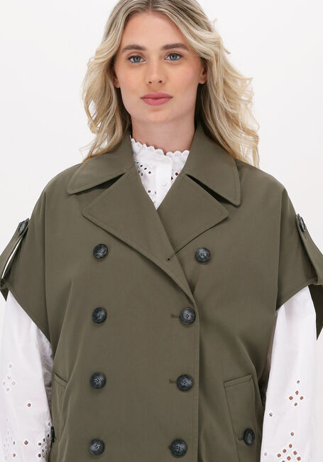 Donkergroene BEAUMONT Trenchcoats SLEEVELESS OVERSIZED TRENCH - large