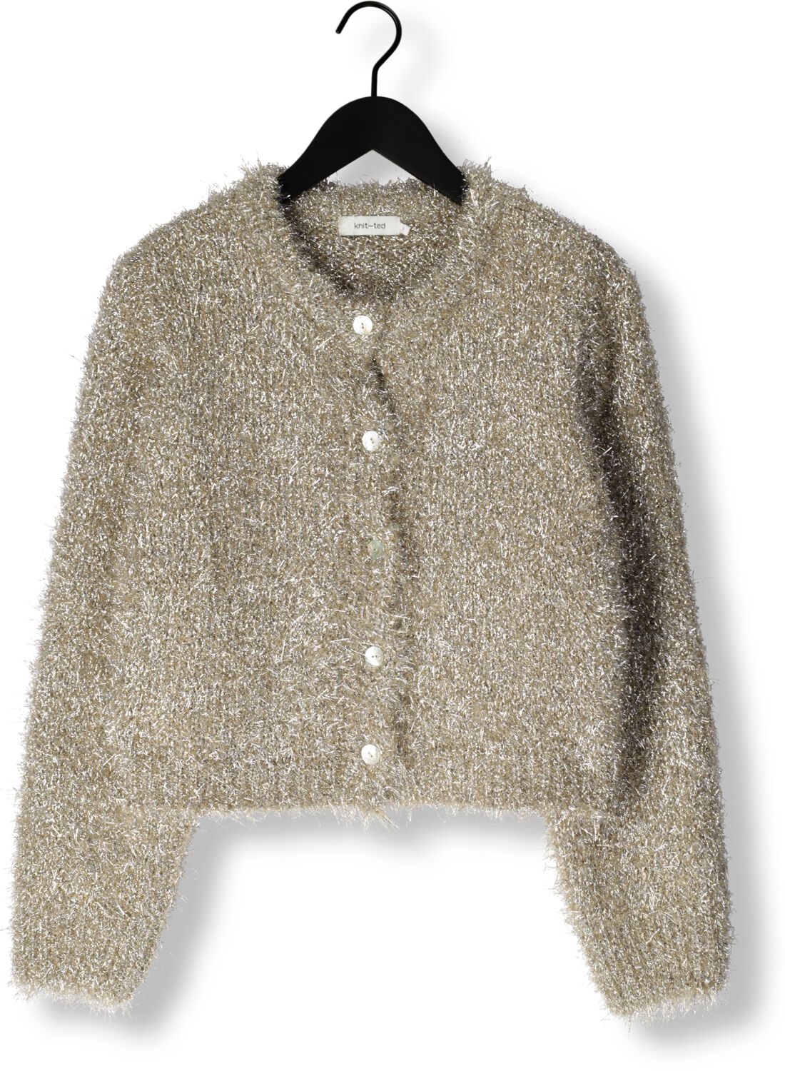 KNIT-TED Dames Truien & Vesten Lynn Cardigan Goud