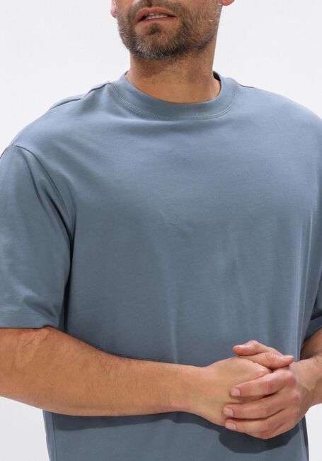 Blauwe SELECTED MEN T-shirt SLHRELAXASPEN 2-PLY SS O-NECK NOOS - large