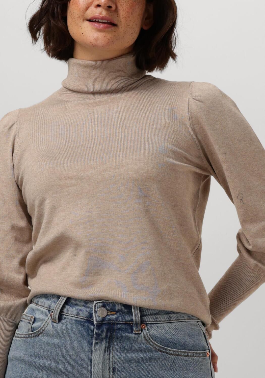 NOTRE-V Dames Truien & Vesten Basic Knit Blouse Beige