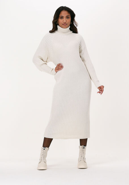 Gebroken wit Y.A.S. Midi jurk YASMAVI LS KNIT ROLL-NECK - large