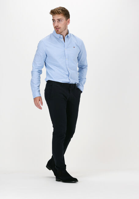Lichtblauwe TOMMY JEANS Casual overhemd TJM SLIM STRETCH OXFORD SHIRT - large
