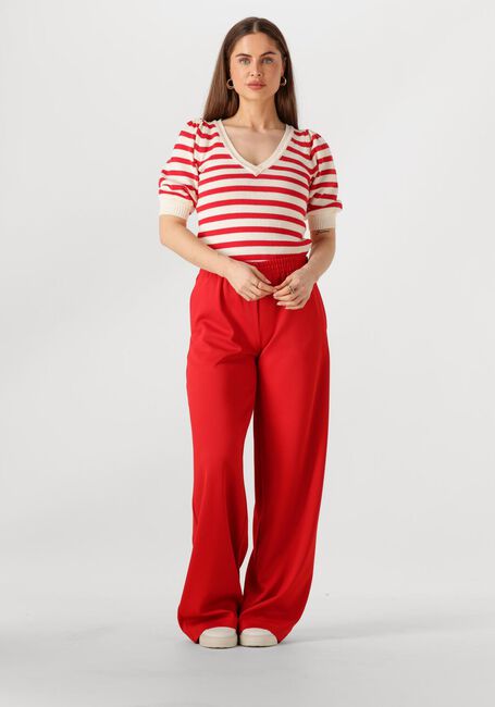 Rode POM AMSTERDAM Trui STRIPED SCARLET - large