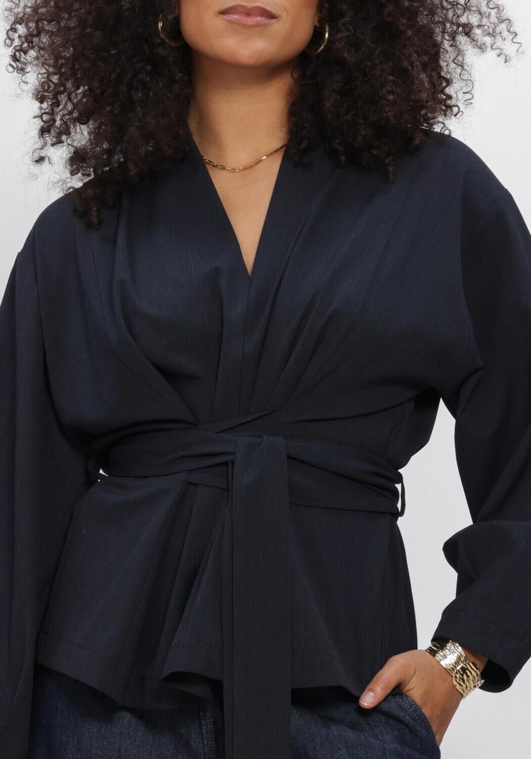 Donkerblauwe SUMMUM Top TOP PINSTRIPE SMALL - large