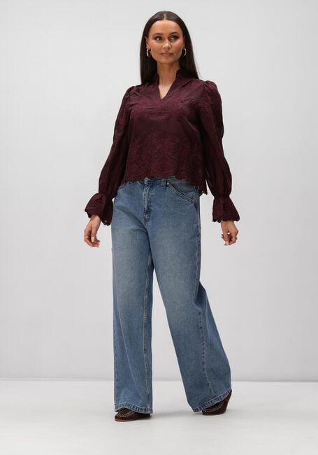 Bordeaux NEO NOIR Blouses AMARA BIG EMBROIDERY BLOUSE - large